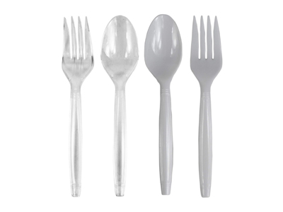 PLASTIC SPOON AND FORK